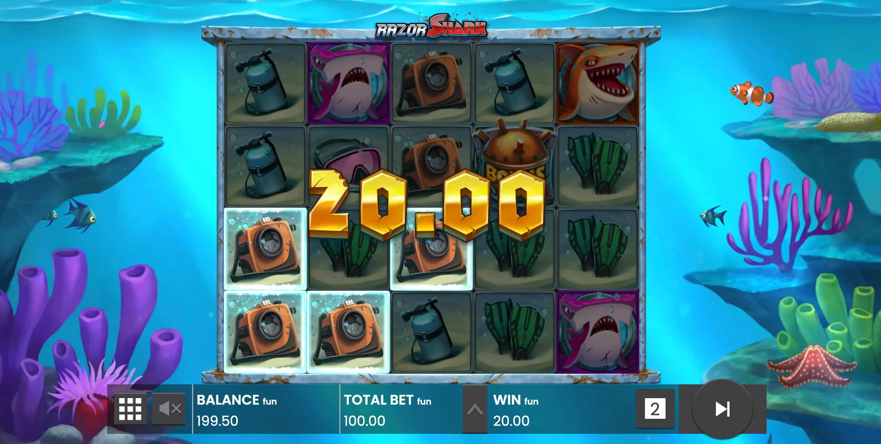 Die Razor Shark Demoversion von Push Gaming